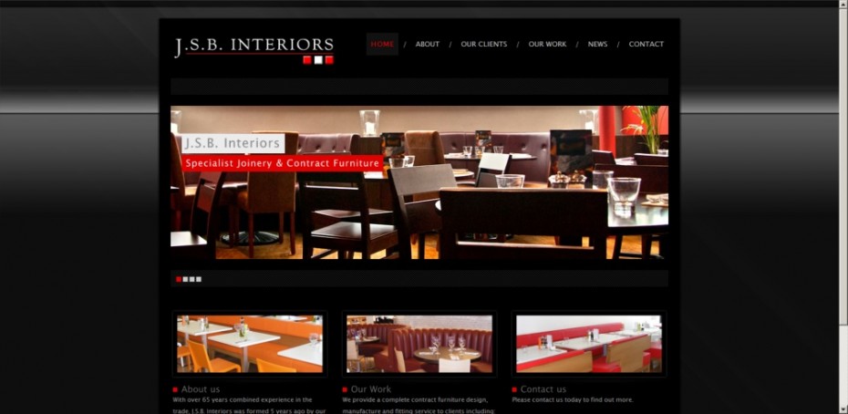 Website design for furniture manufacturer