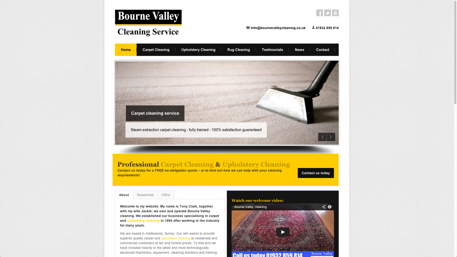 Web design and marketing for Surrey based cleaning company