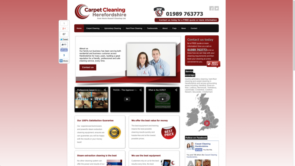 Website design for floorcare company