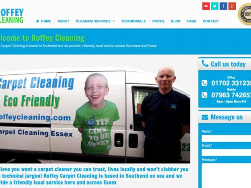 Webdesign for upholstery & carpet cleaning specialist