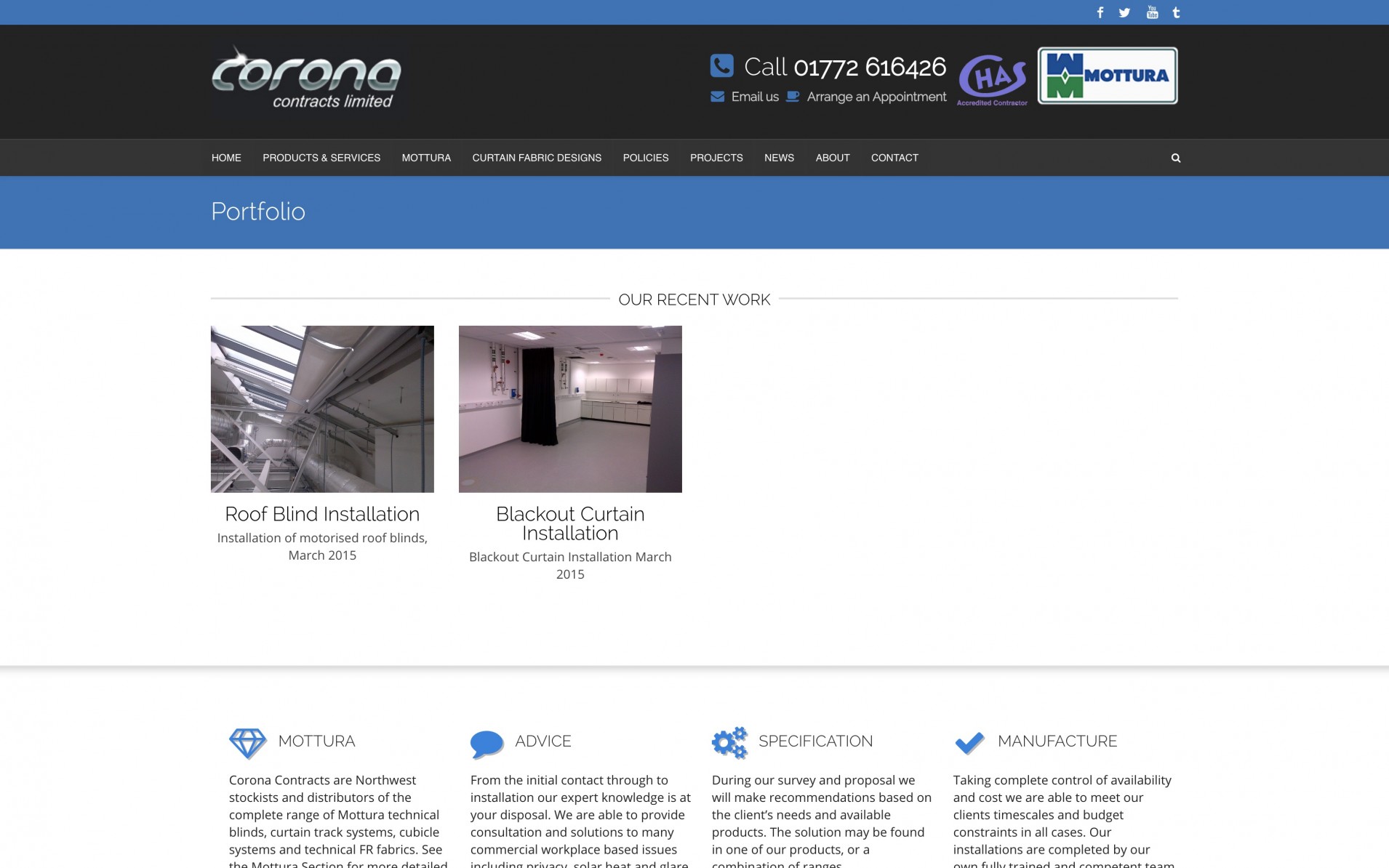 Screen Shot 2015 12 09 at 20.09.55 - Website design for curtain & blind manufacturers