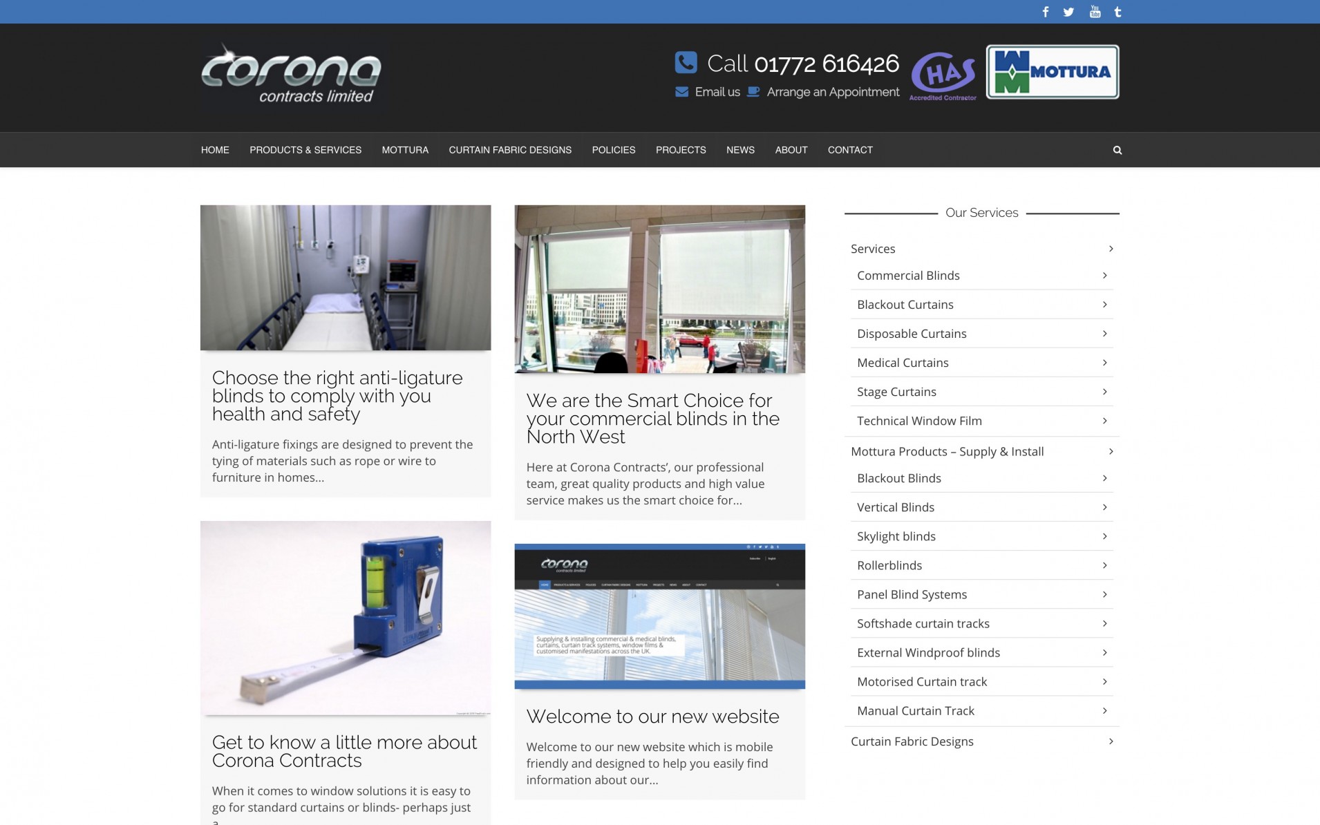 Screen Shot 2015 12 09 at 20.10.03 - Website design for curtain & blind manufacturers