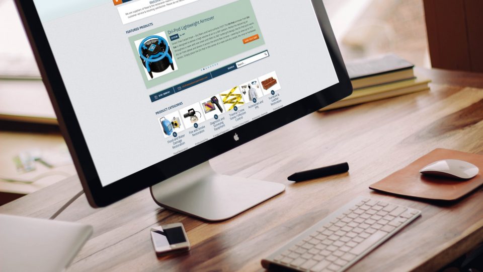 E-commerce webdesign for cleaning equipment supplier