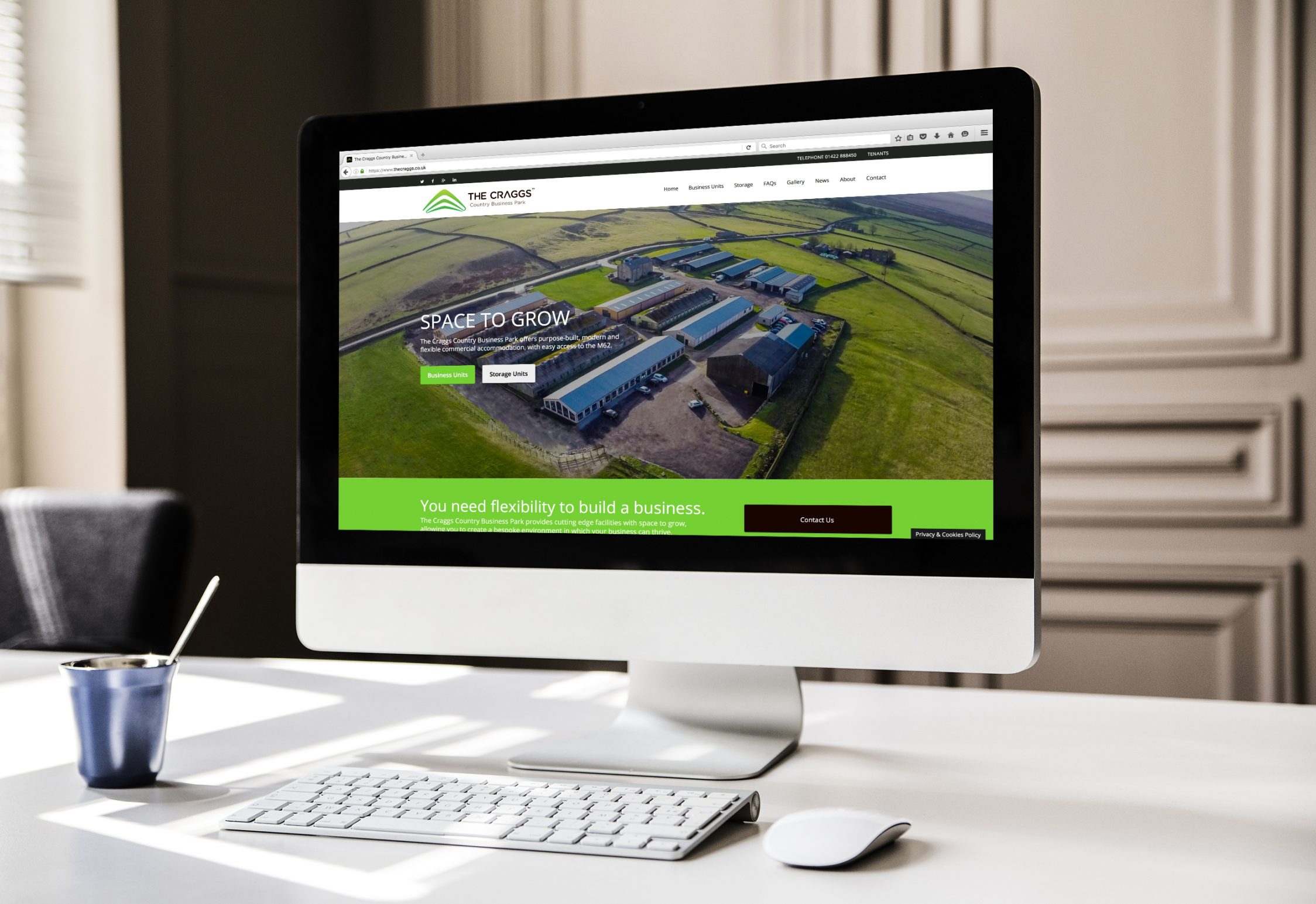 Website design for business park in Yorkshire