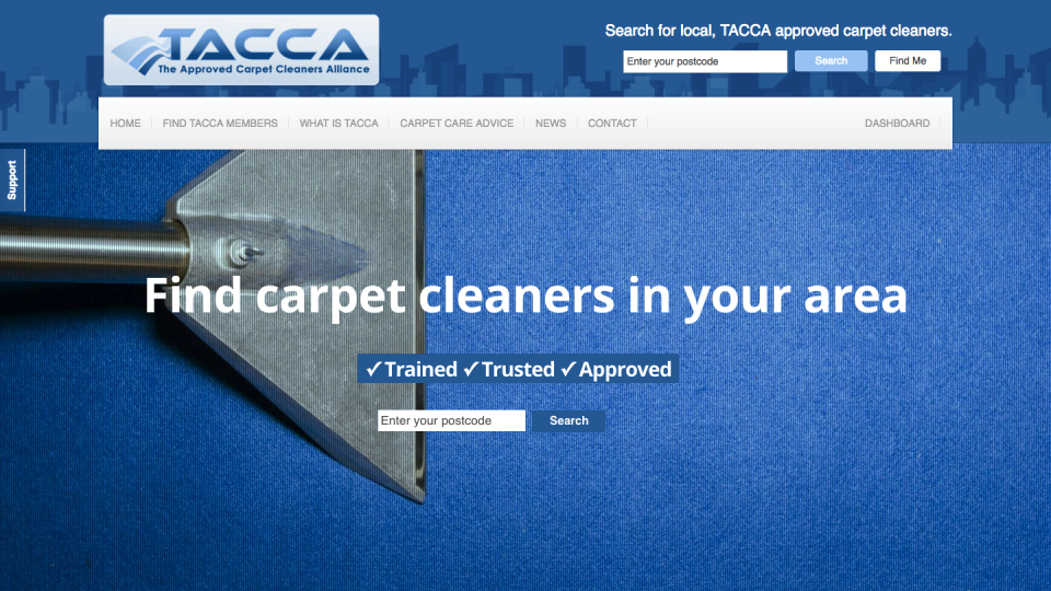 Website redesign for carpet cleaning association