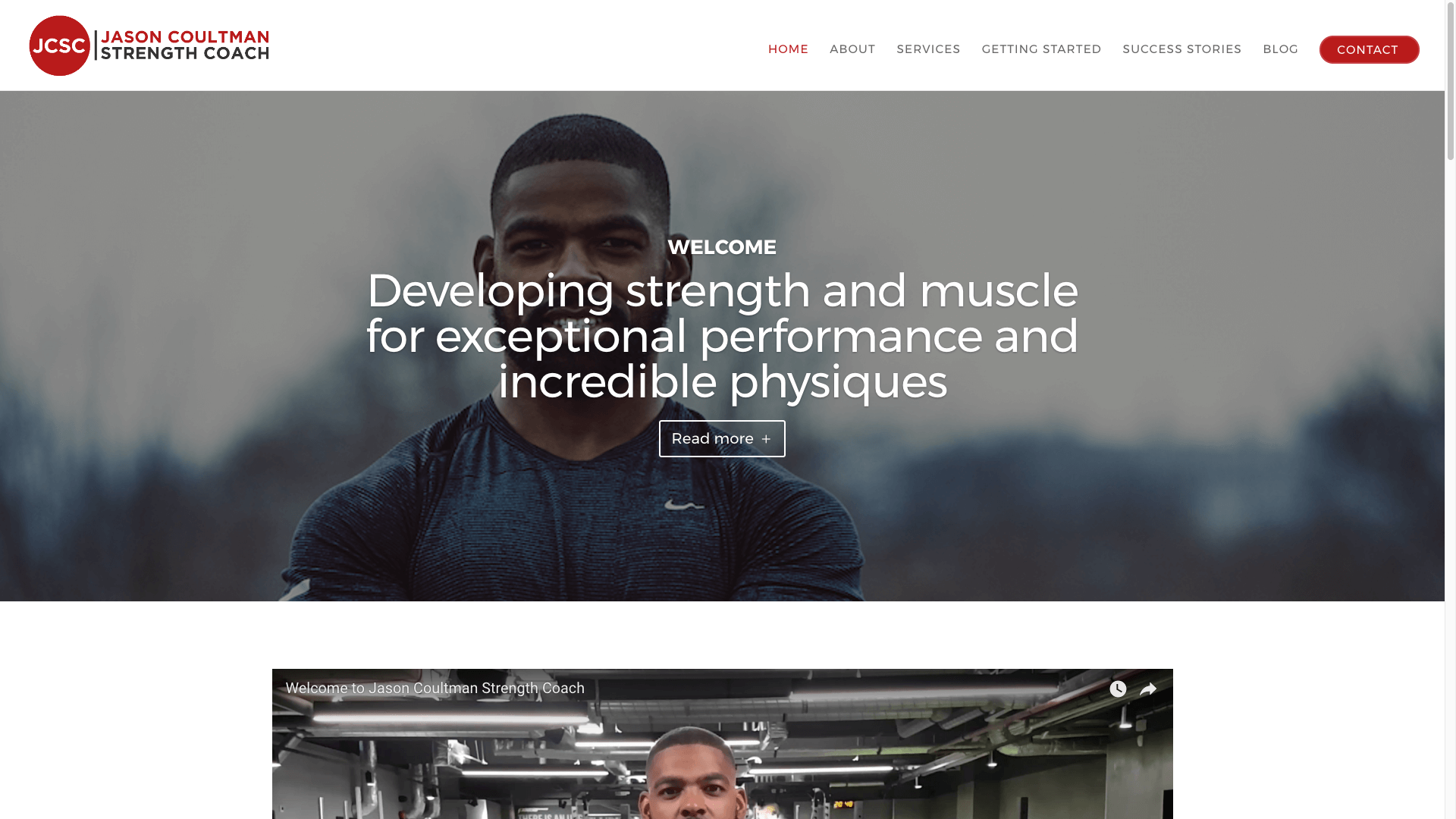 JC - Website design for personal trainer in London