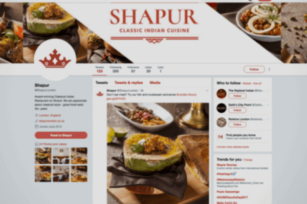 Social media management for restaurant