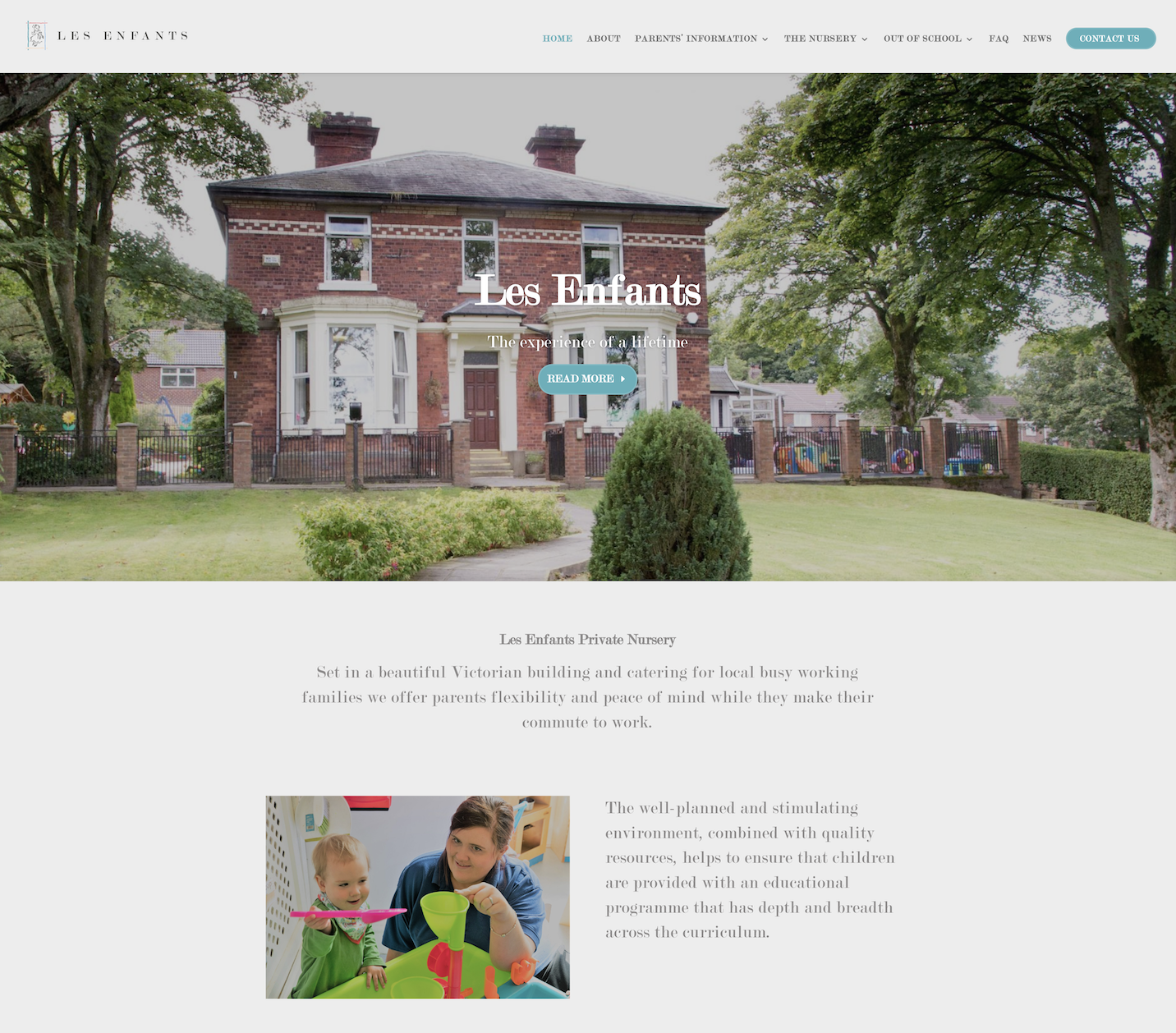 Les enfants 1 - Website design for established nursery school