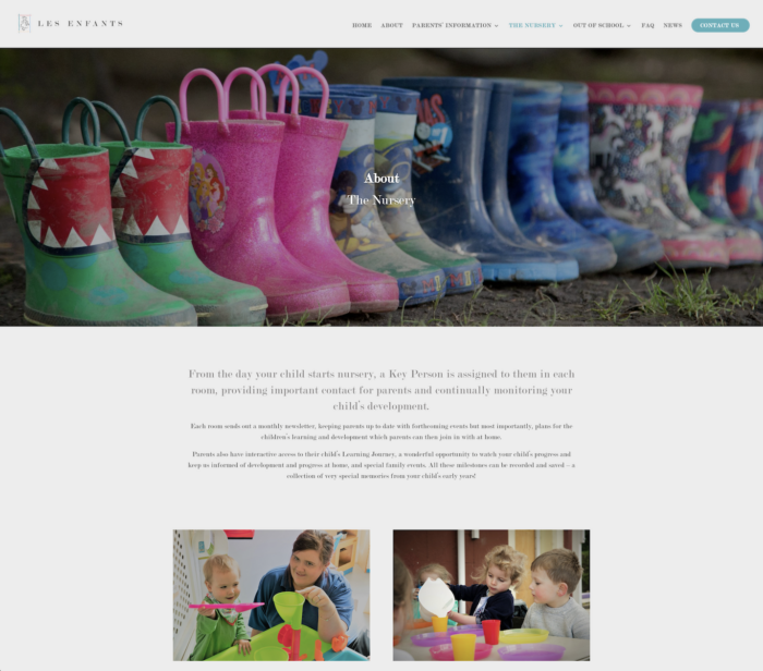 Les enfants 4 700x616 - Website design for established nursery school