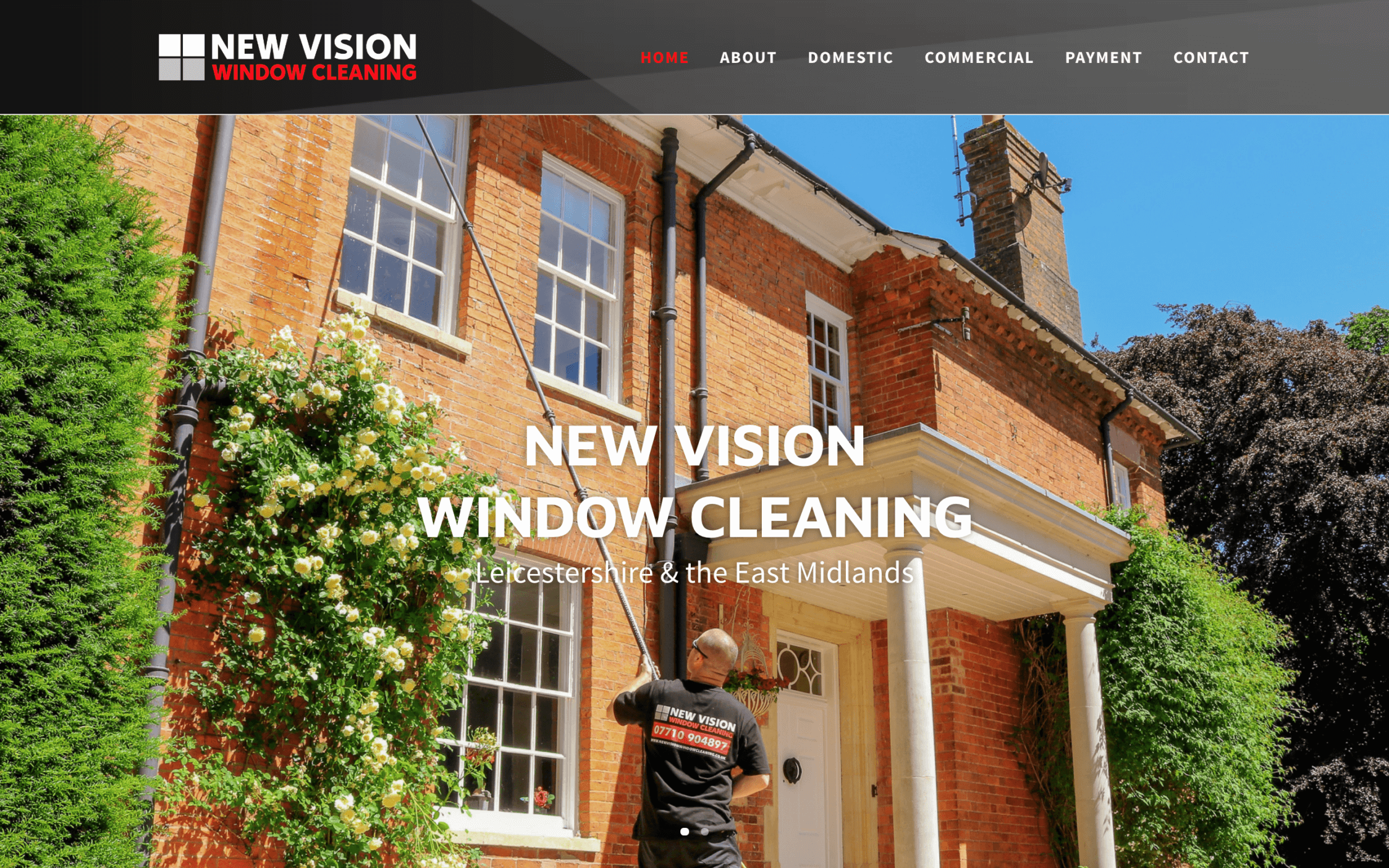 Website design for window cleaning business Alloy Marketing Ltd