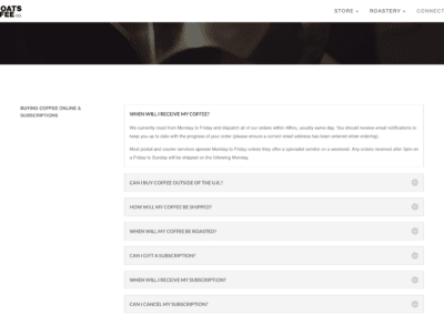 Screen Shot 2018 07 02 at 17.15.08 400x284 - Cafe and coffee roastery website design