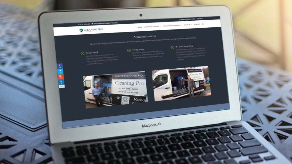 Carpet cleaning business webdesign
