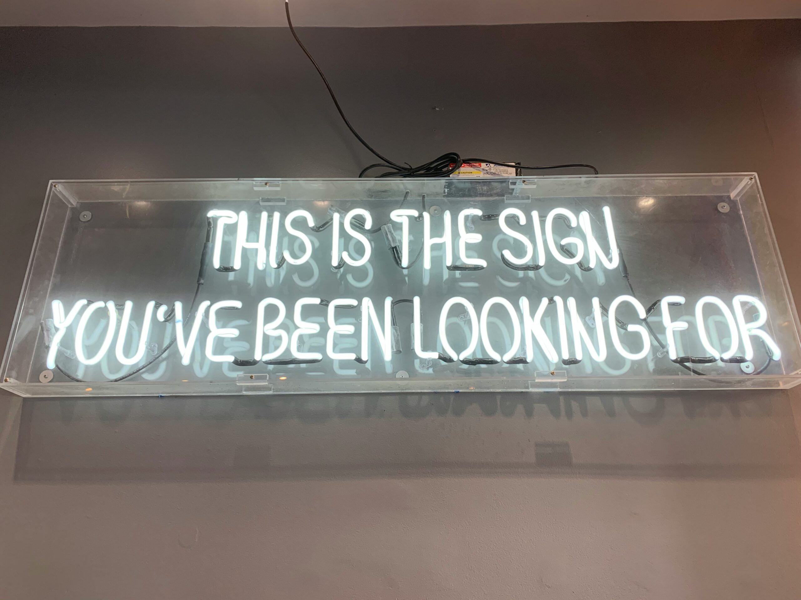 Illuminated SEO sign